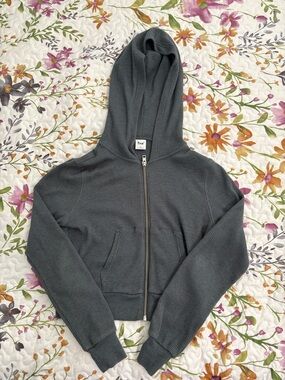 TNA Gray Waffle Knit Hoodie